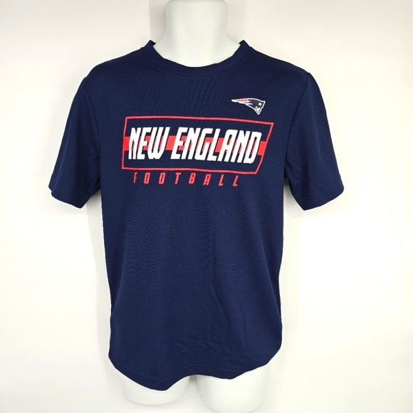 New England Patriots Shirt Small NFL Football Blue Athletic Cut Team Apparel - Picture 1 of 7